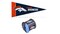 2.5" Broncos Ribbon, 9 feet & Mini Pennant, Licensed NFL Offray Ribbon